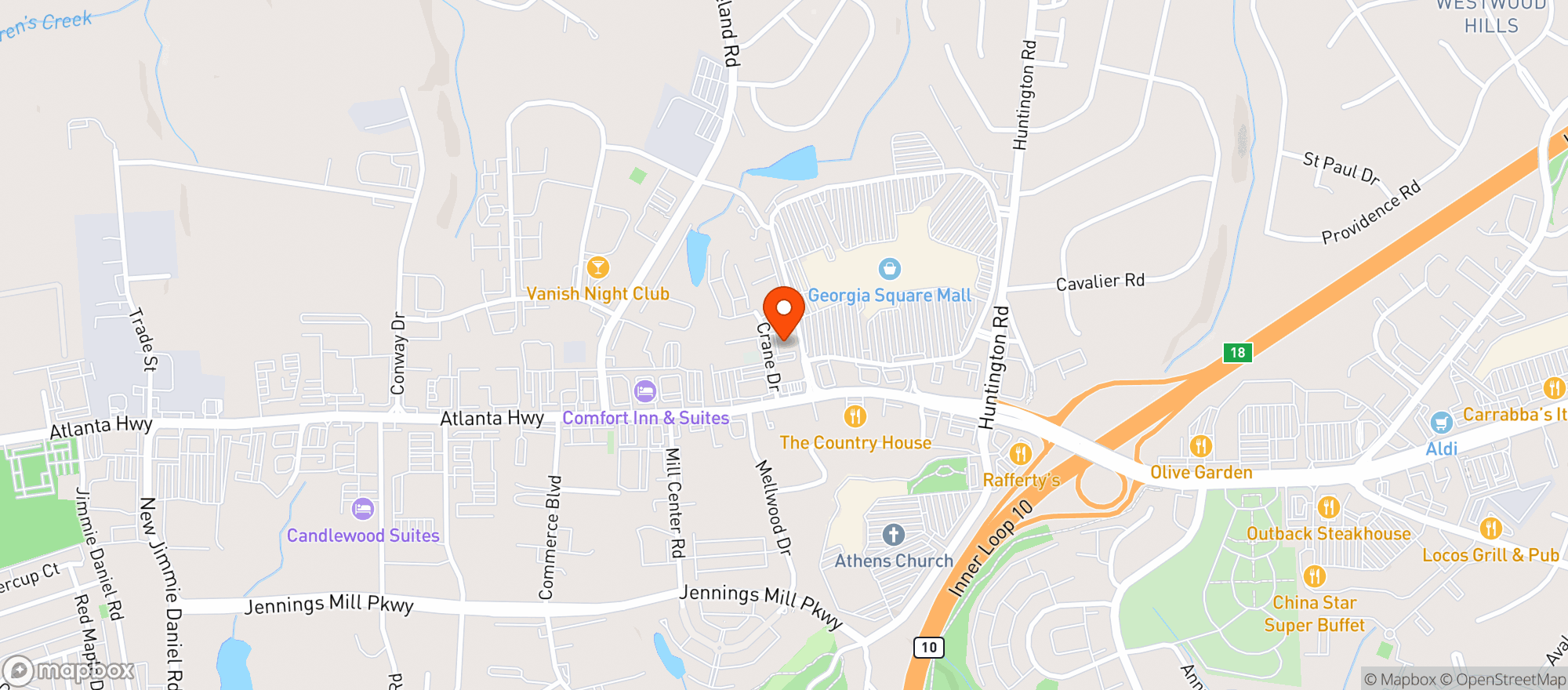 Map showing Akademia Brewing Company