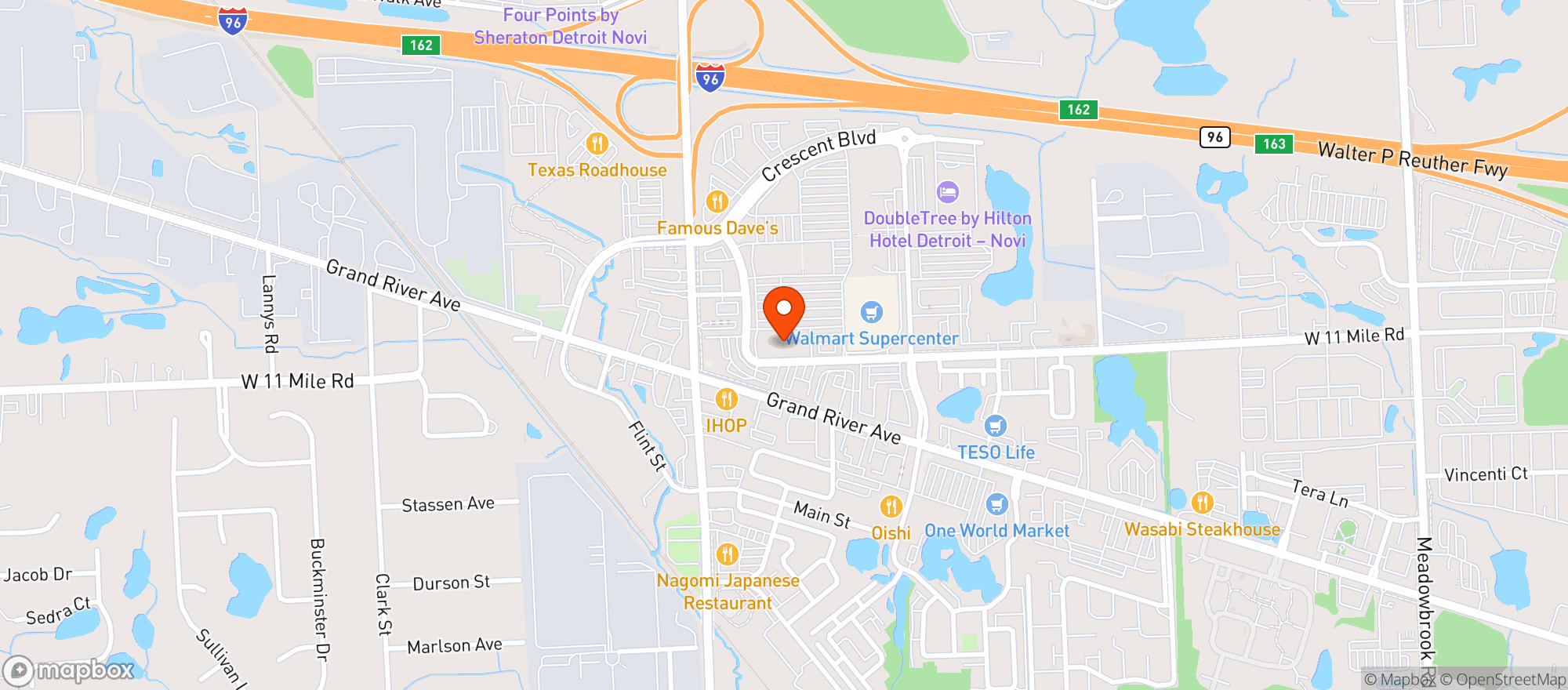 Map showing Walmart Supercenter #5893
