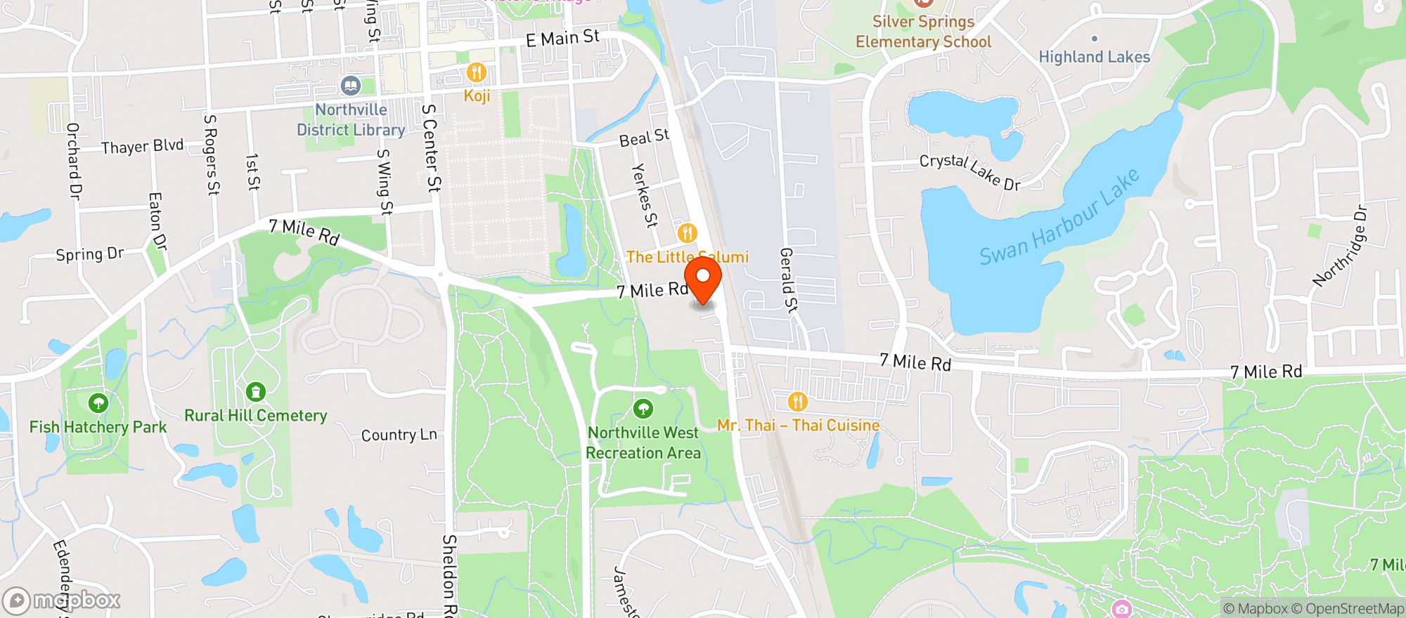 Map showing Good Time Party Store