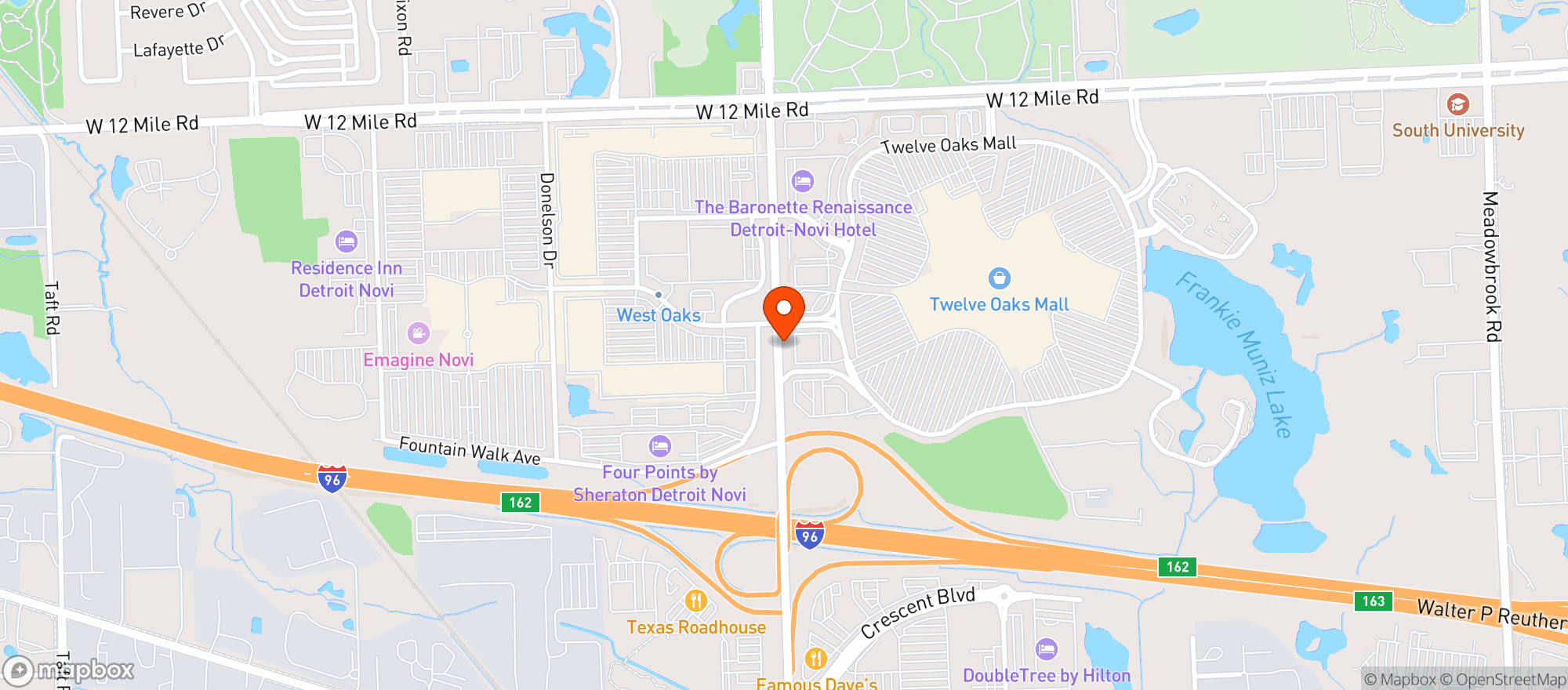 Map showing Gnc
