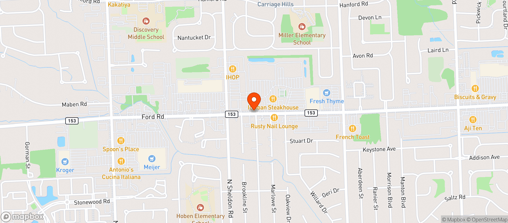 Map showing Target - Canton Ford Road