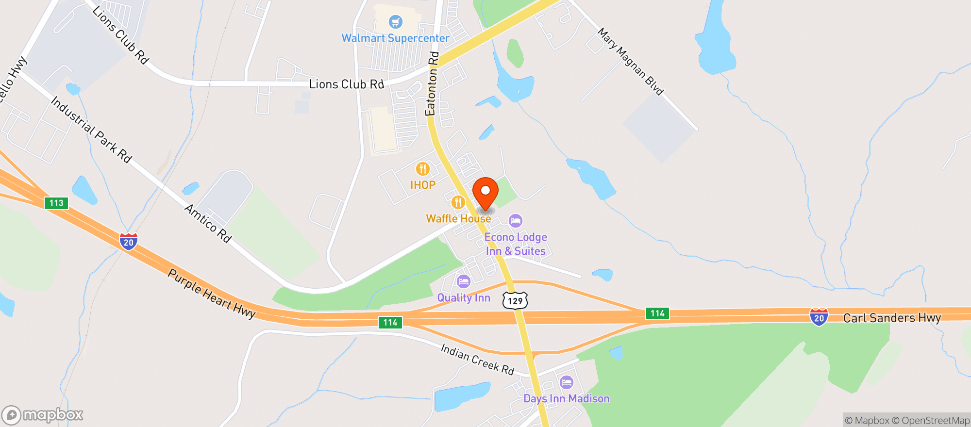 Map showing Citgo