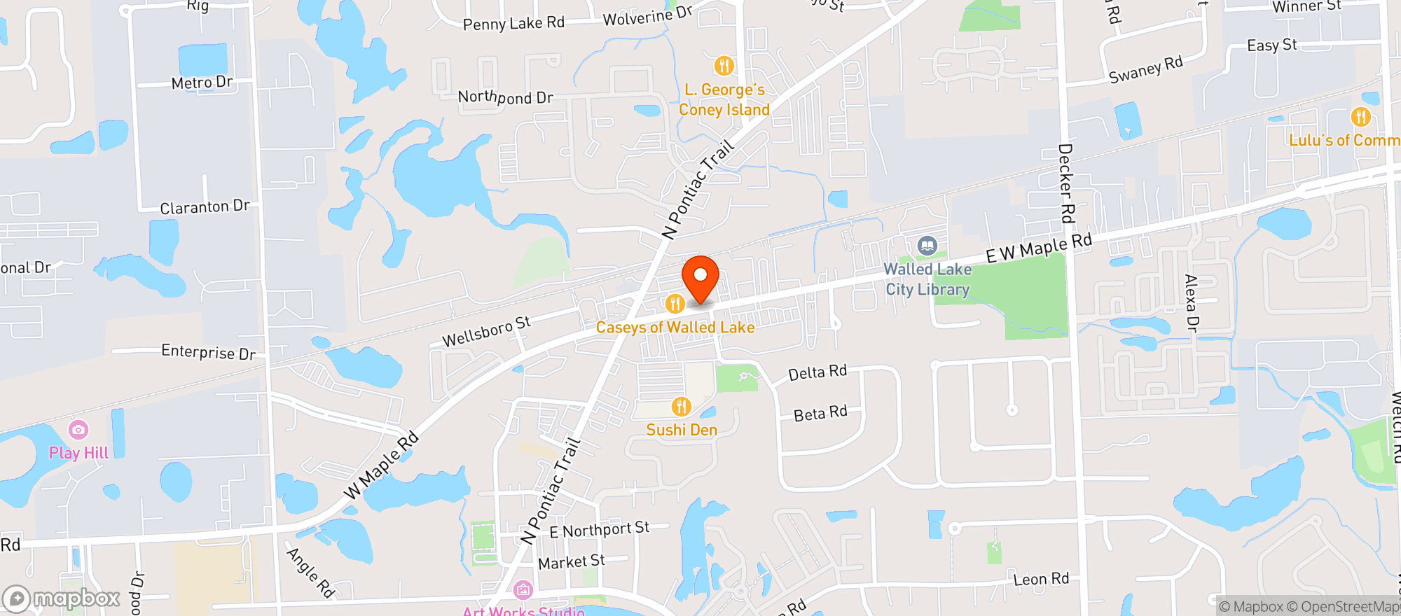 Map showing Choo Choo Deli Express