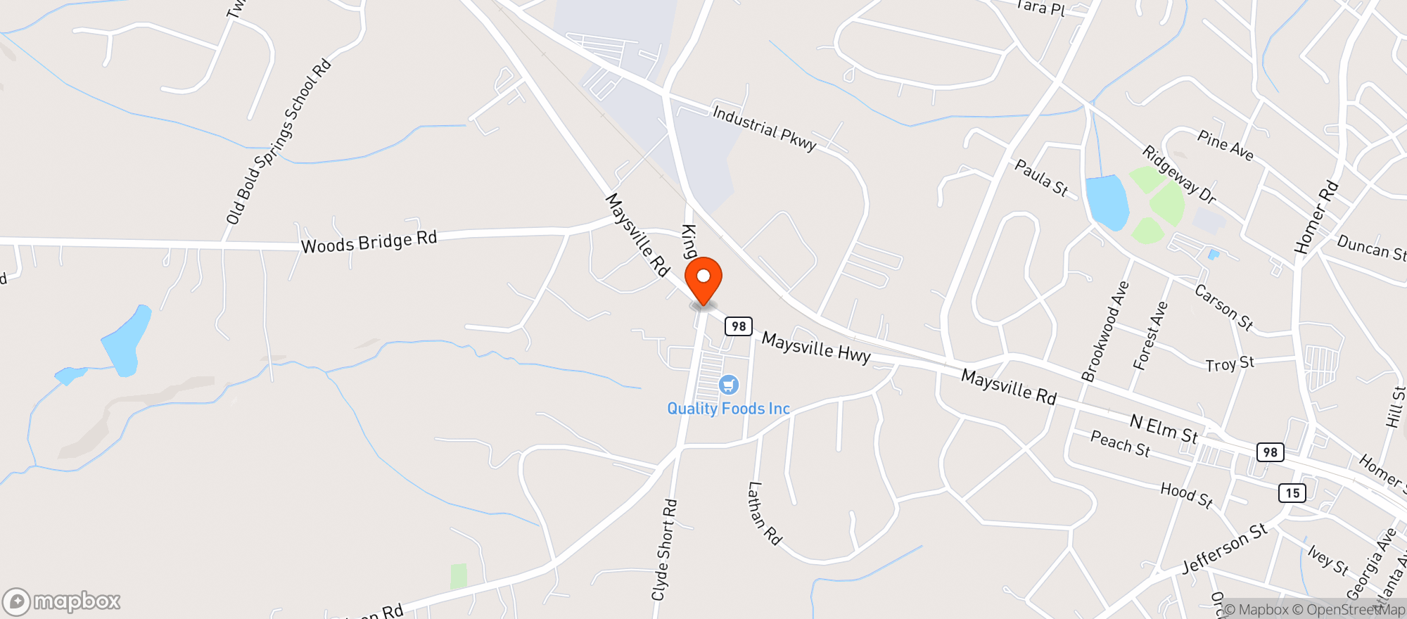 Map showing Peachstate Liquor