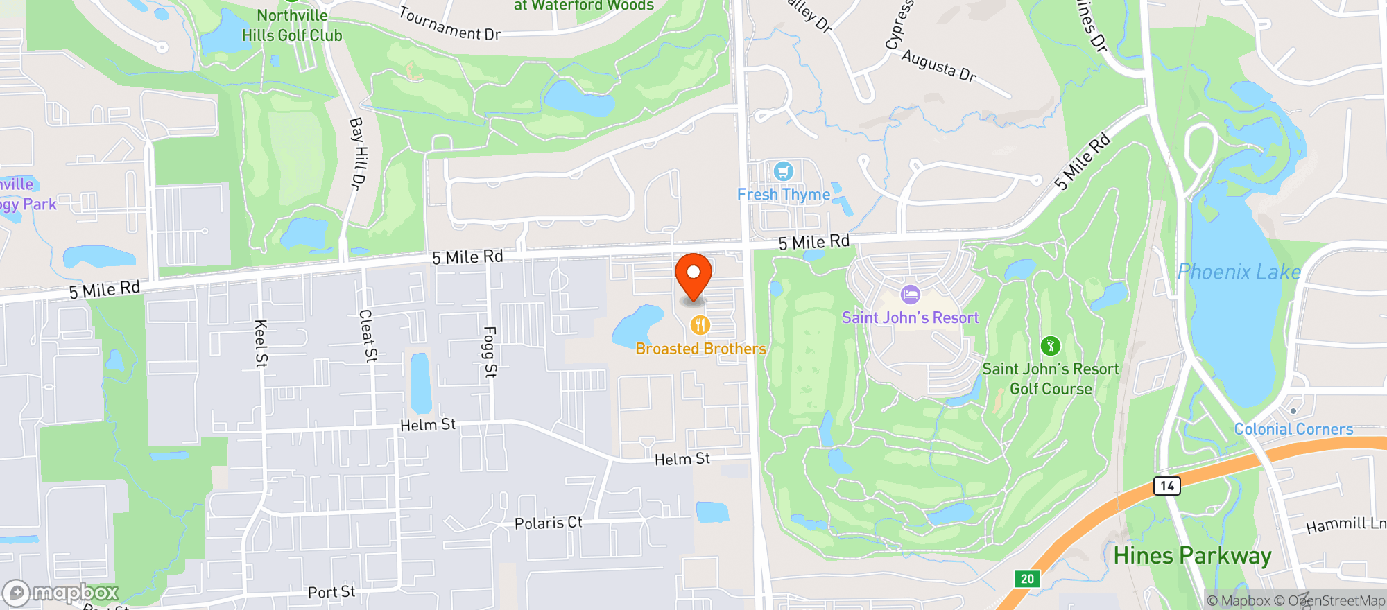 Map showing Busch's - #1032 Plymouth