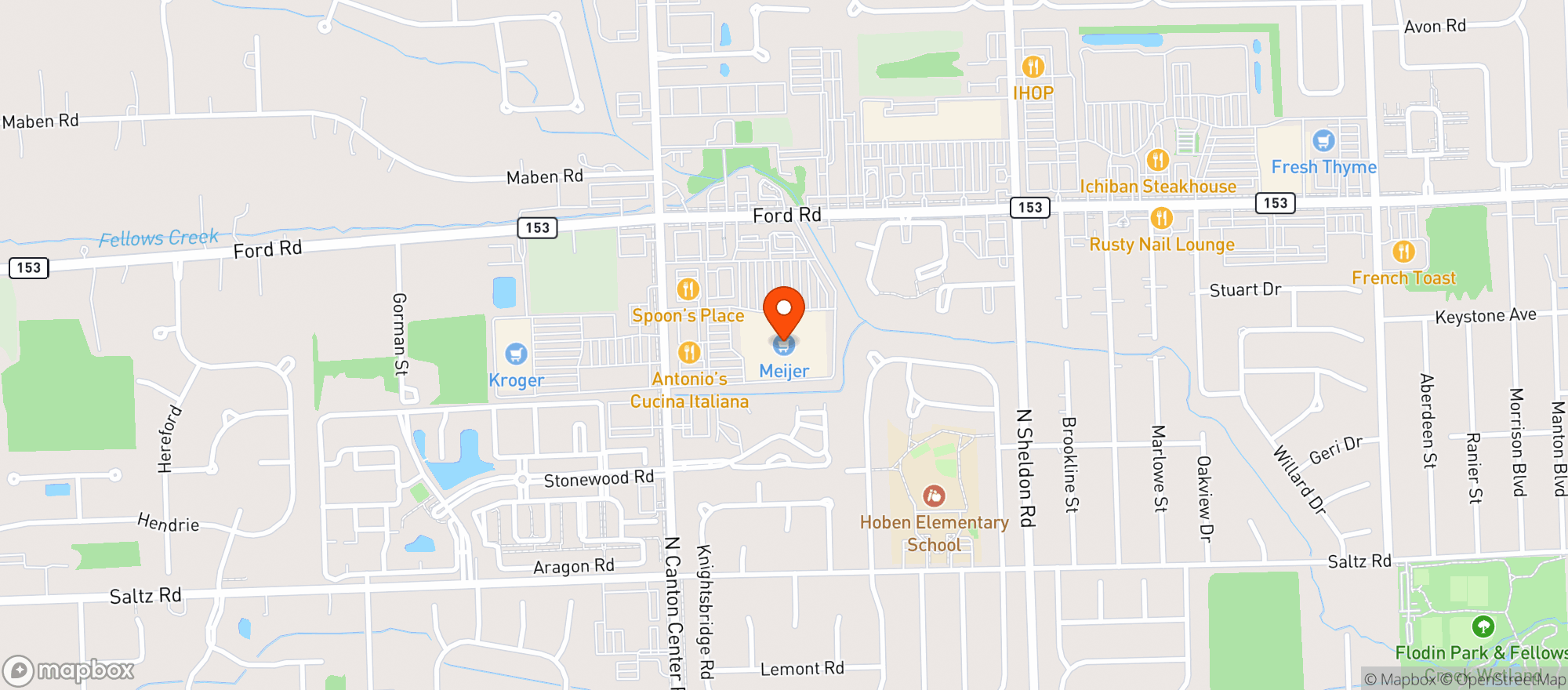 Map showing Meijer