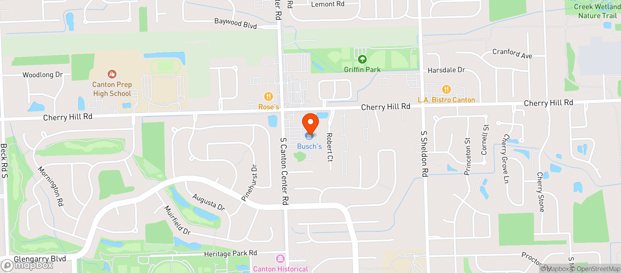 Map showing Busch's - #1156 Canton