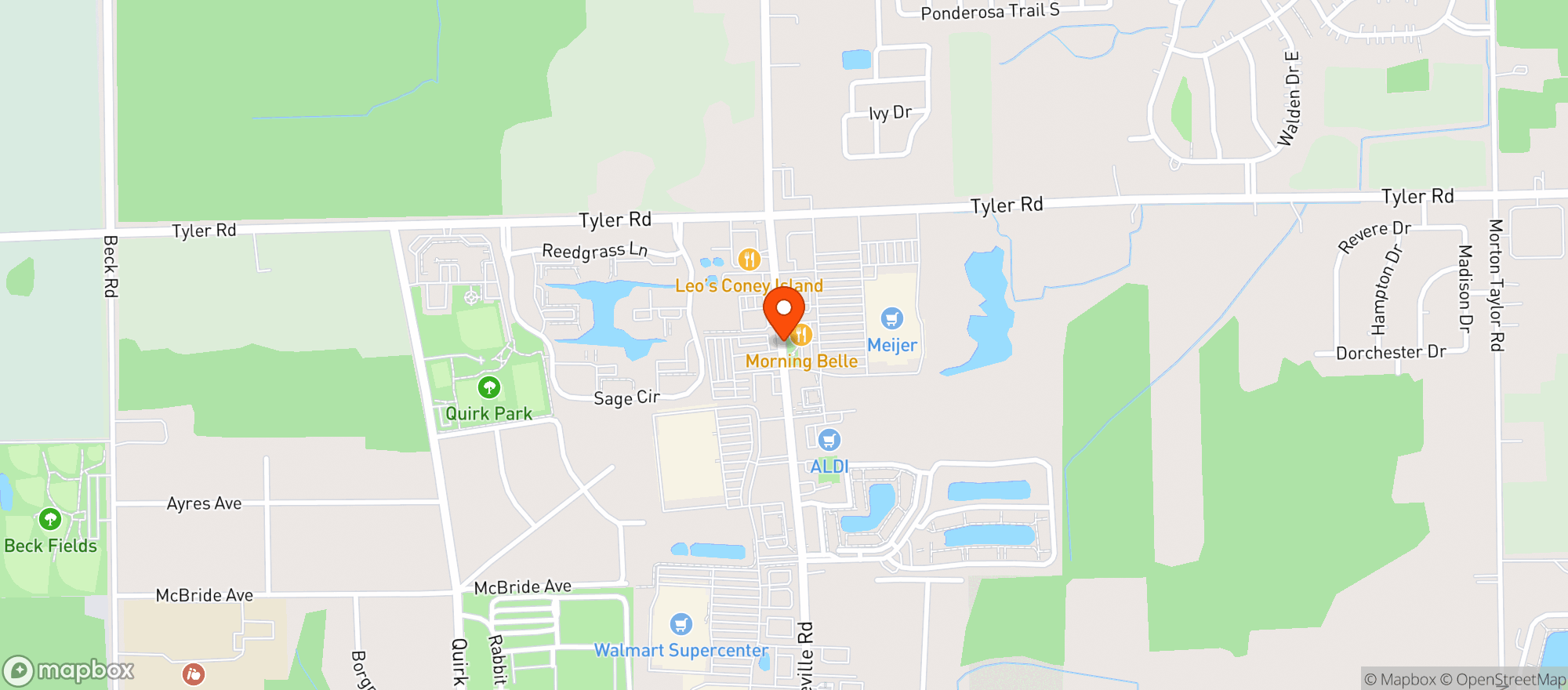 Map showing Meijer
