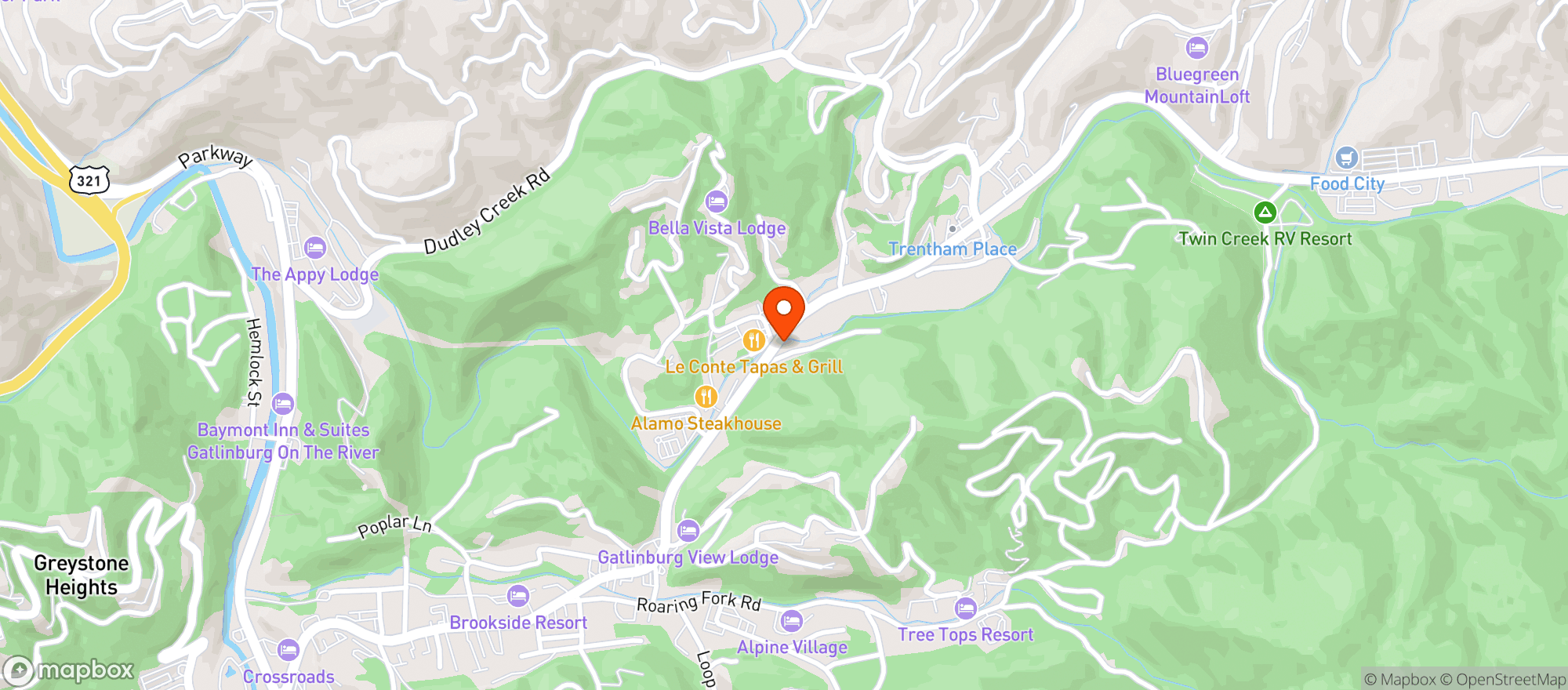 Map showing Leconte Tapas & Grill
