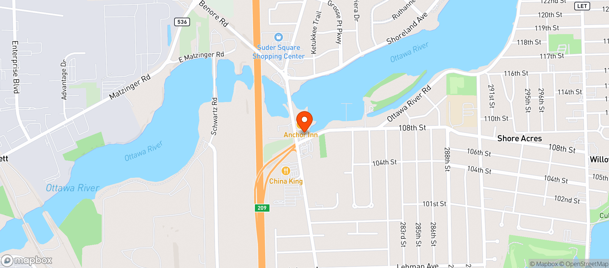 Map showing Stop & Go #35