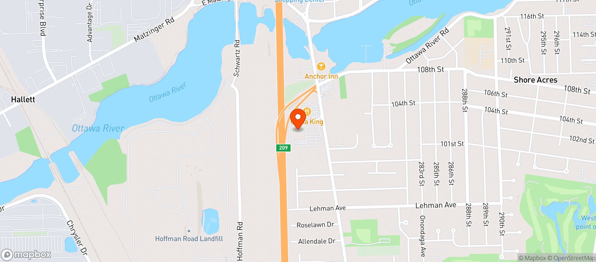 Map showing Kroger