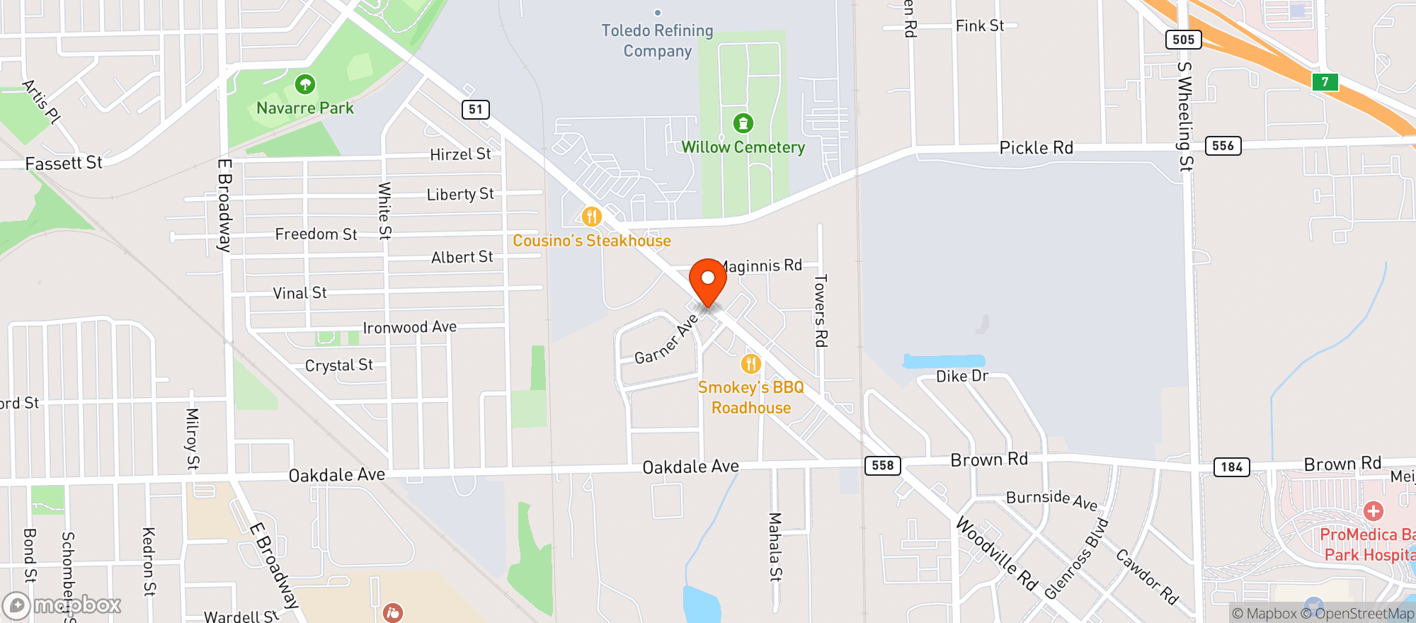 Map showing Stop & Go #33