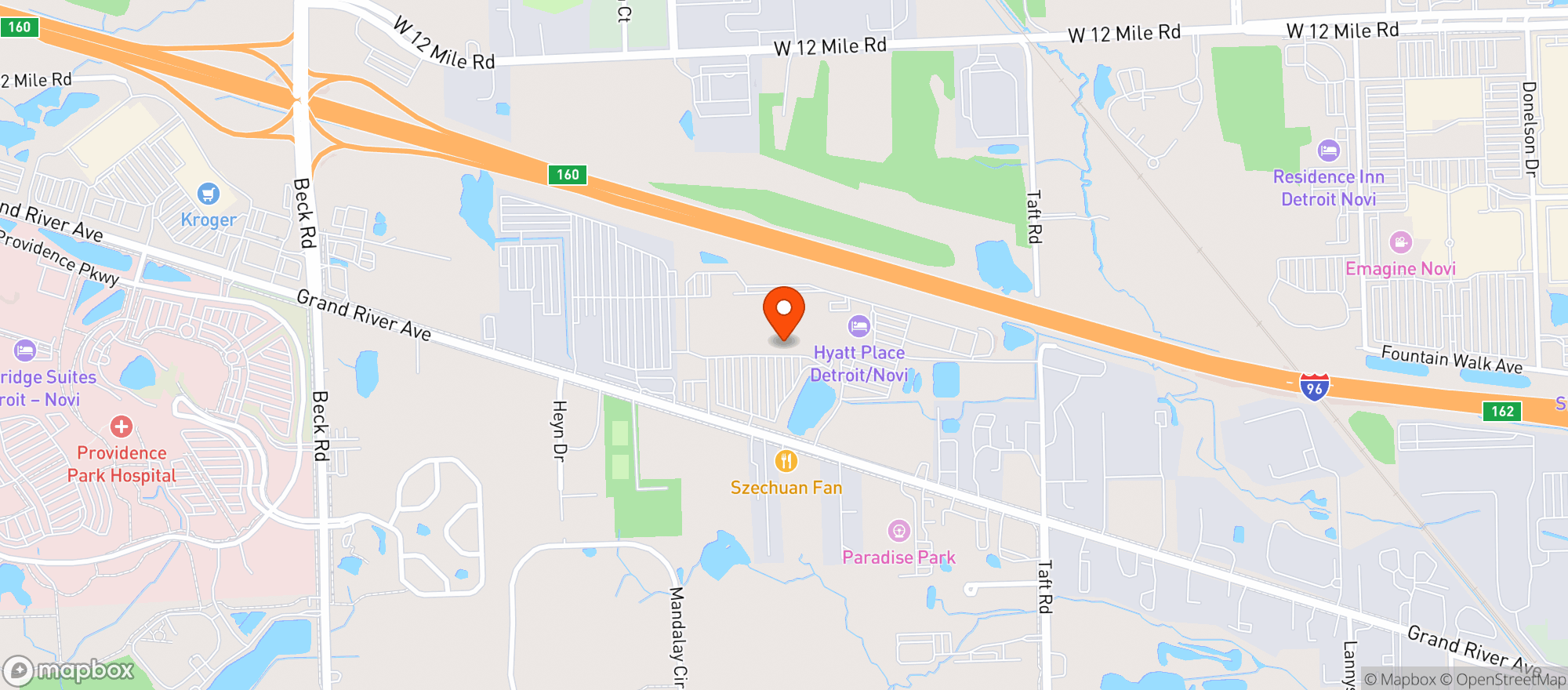 Map showing Suburban Collection Showcase
