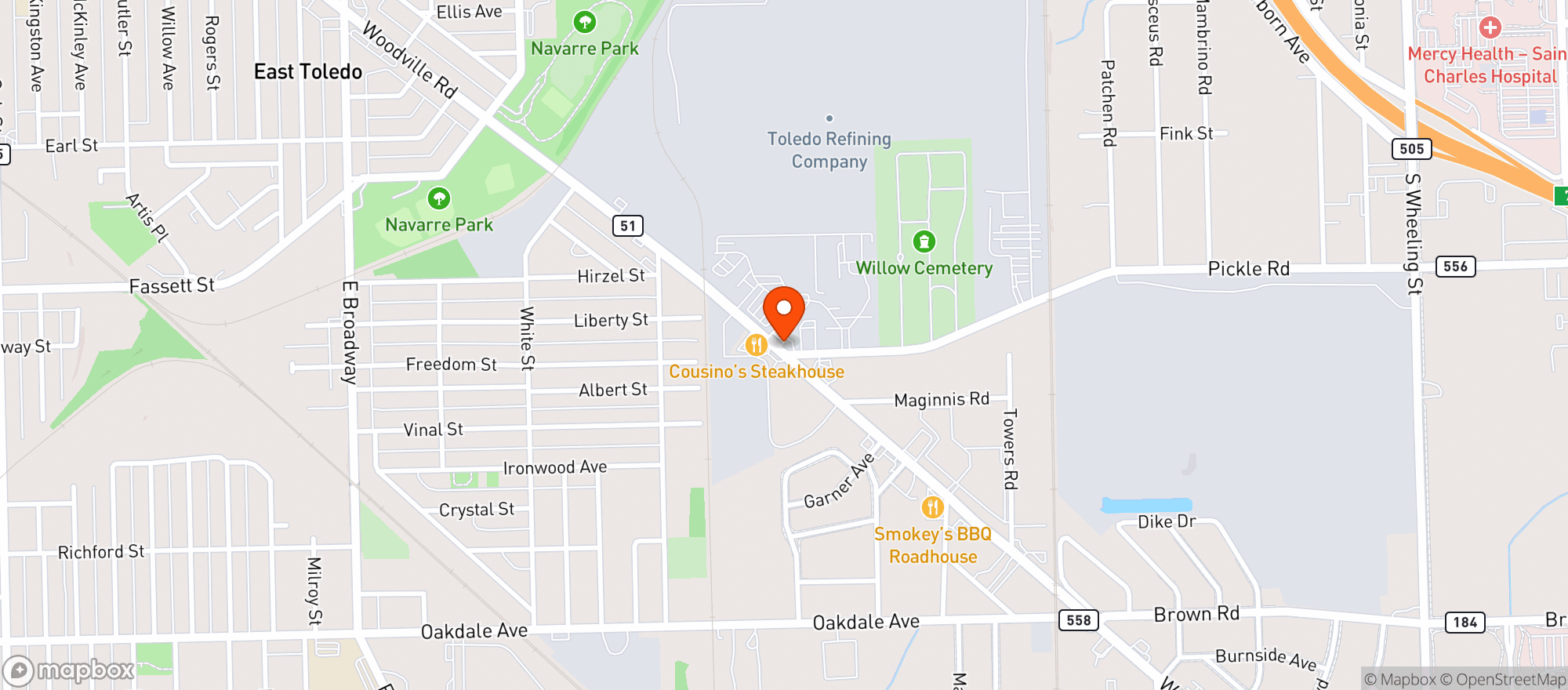 Map showing Sunoco A&m