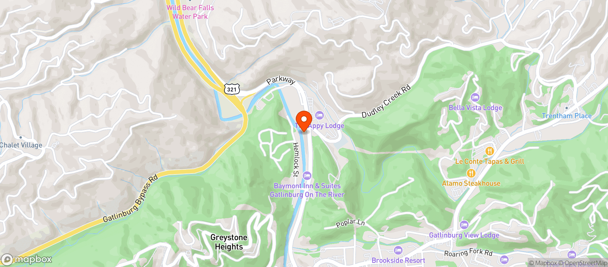 Map showing X - Faded - Gatlinburg