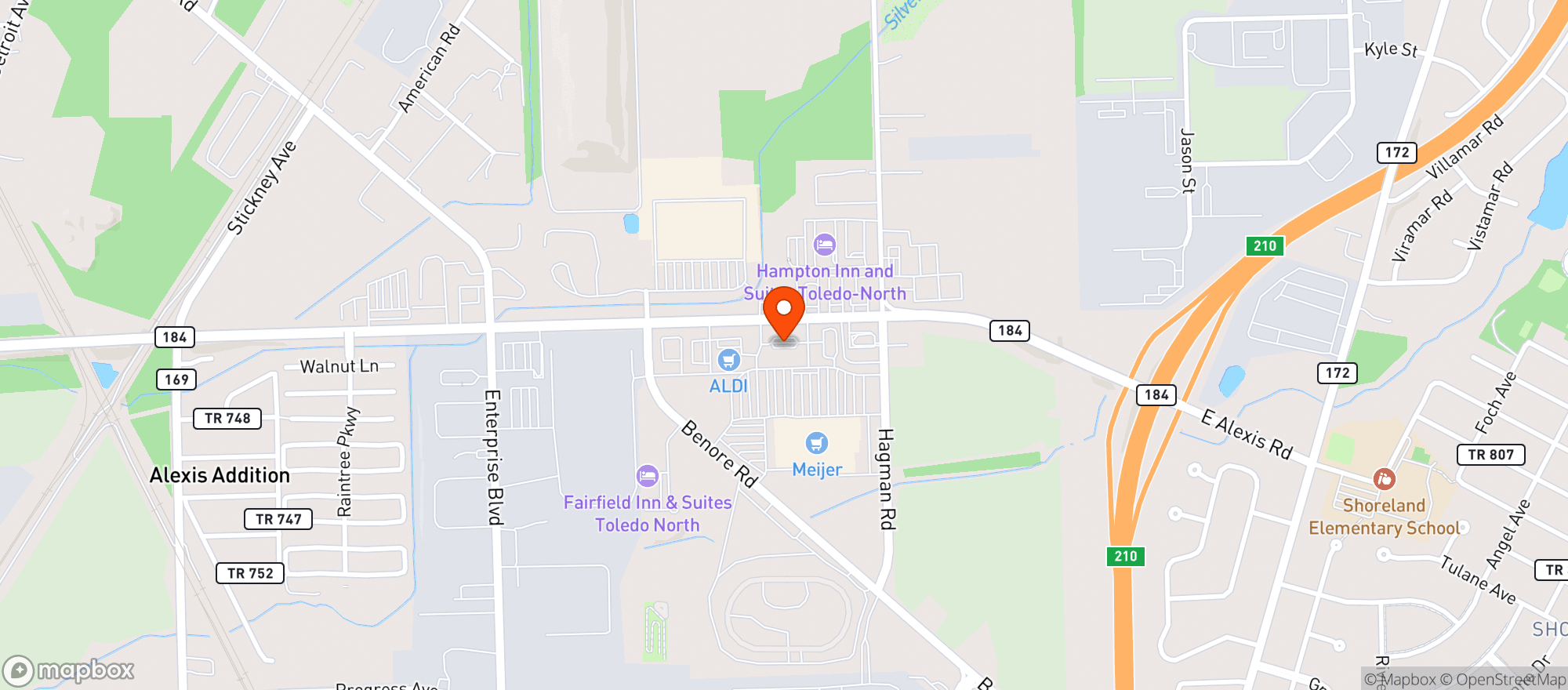 Map showing Meijer