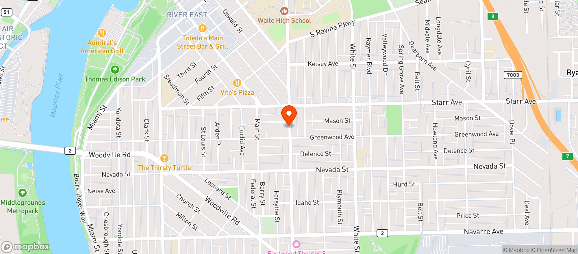 Map showing Cash & Go