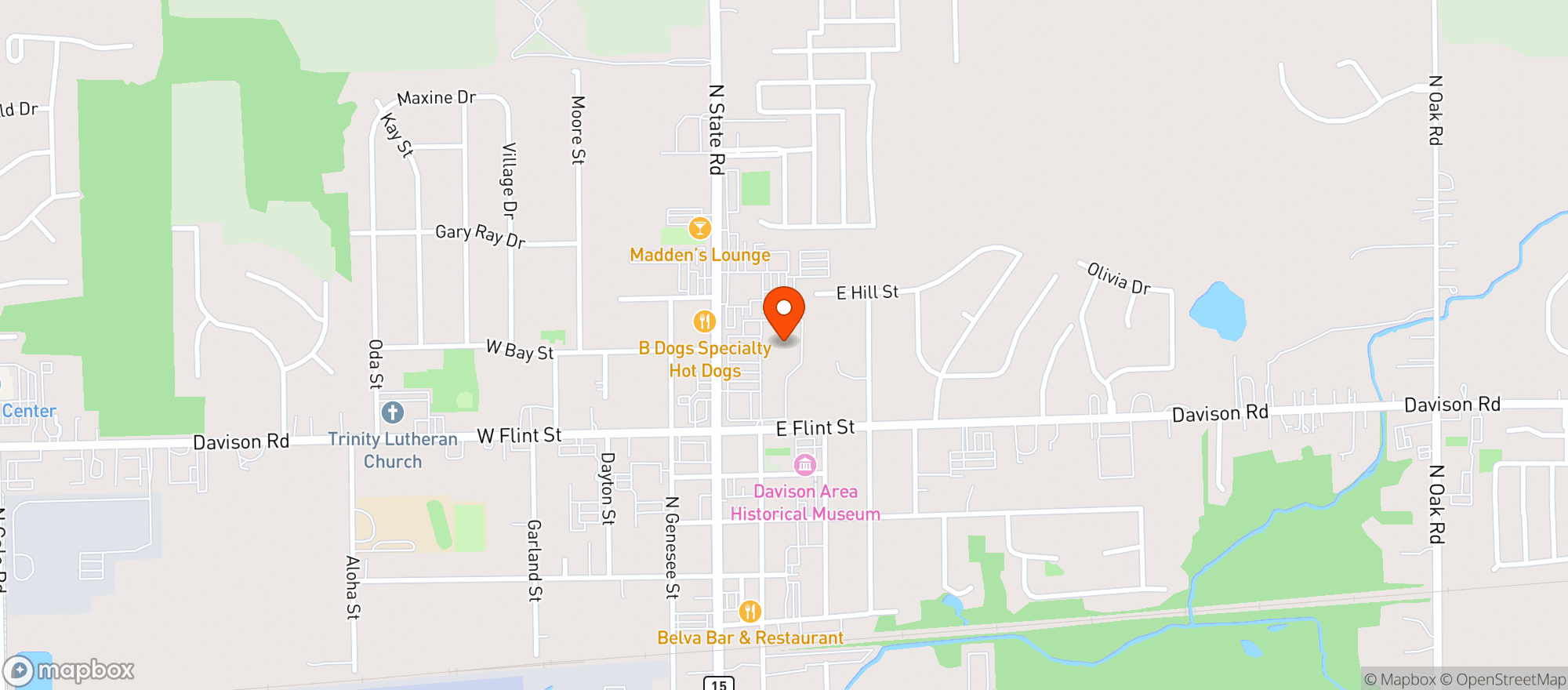 Map showing Kroger