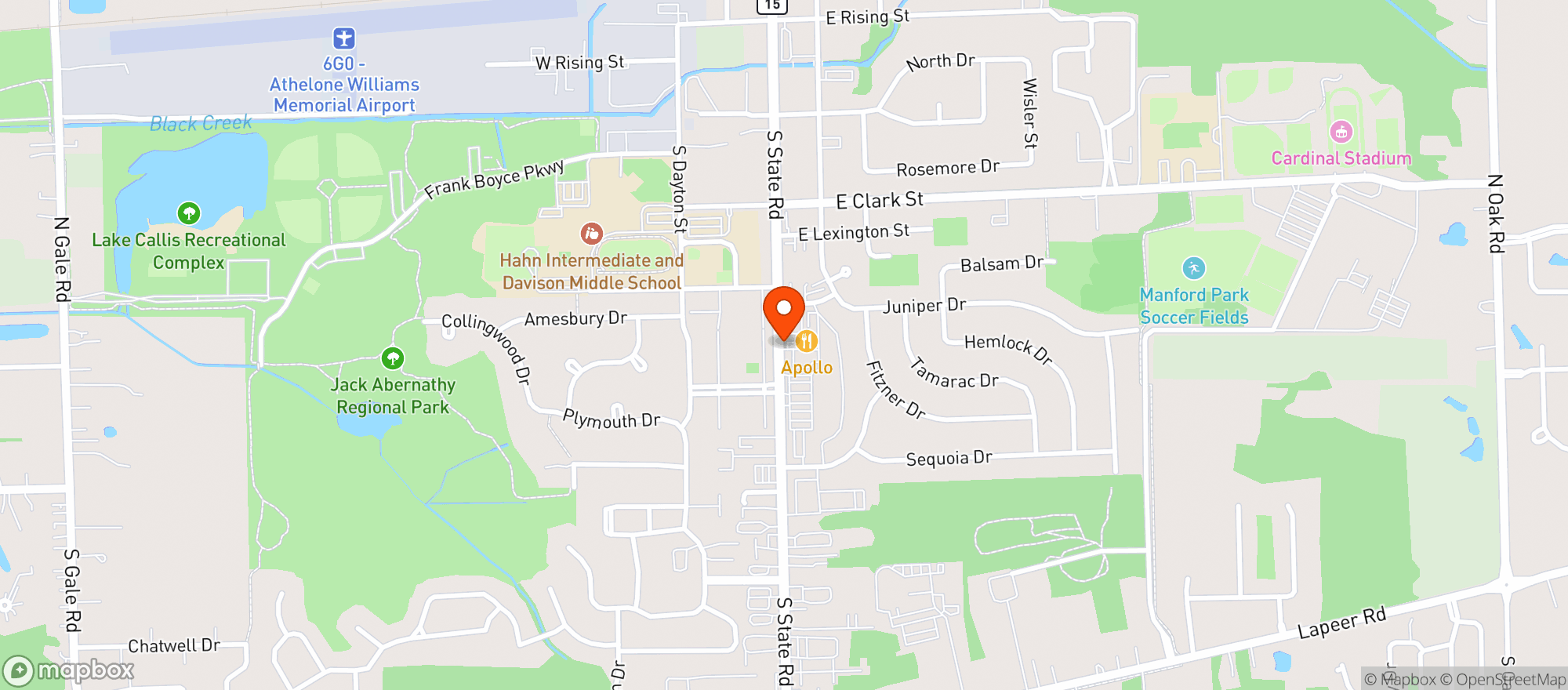 Map showing Gnc