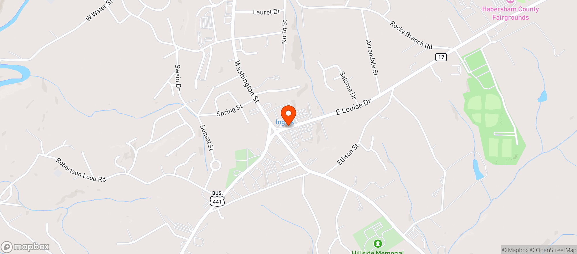 Map showing I Gas Express
