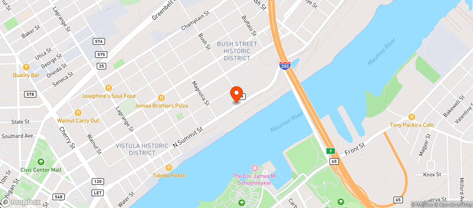 Map showing Tolhouse