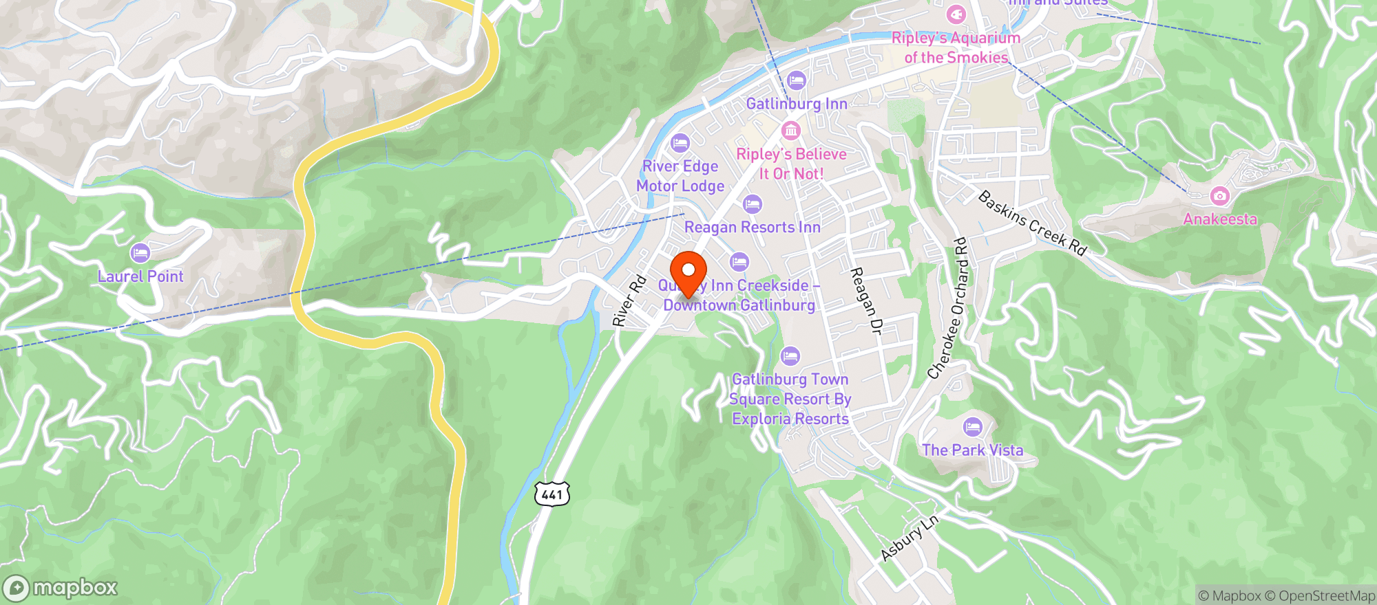 Map showing Park Grille