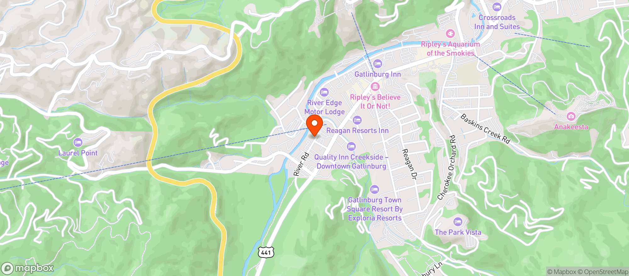 Map showing Peddler Steak House