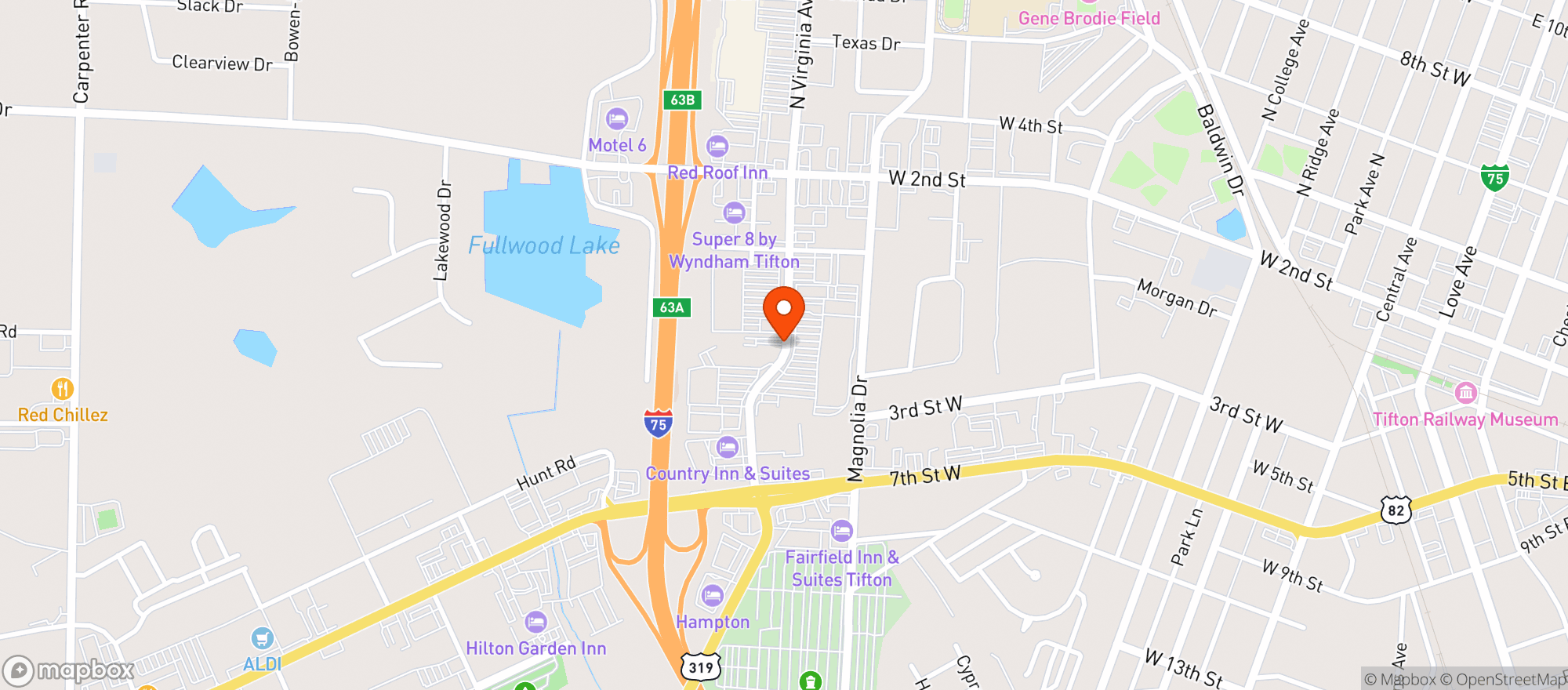 Map showing Southern Spirits