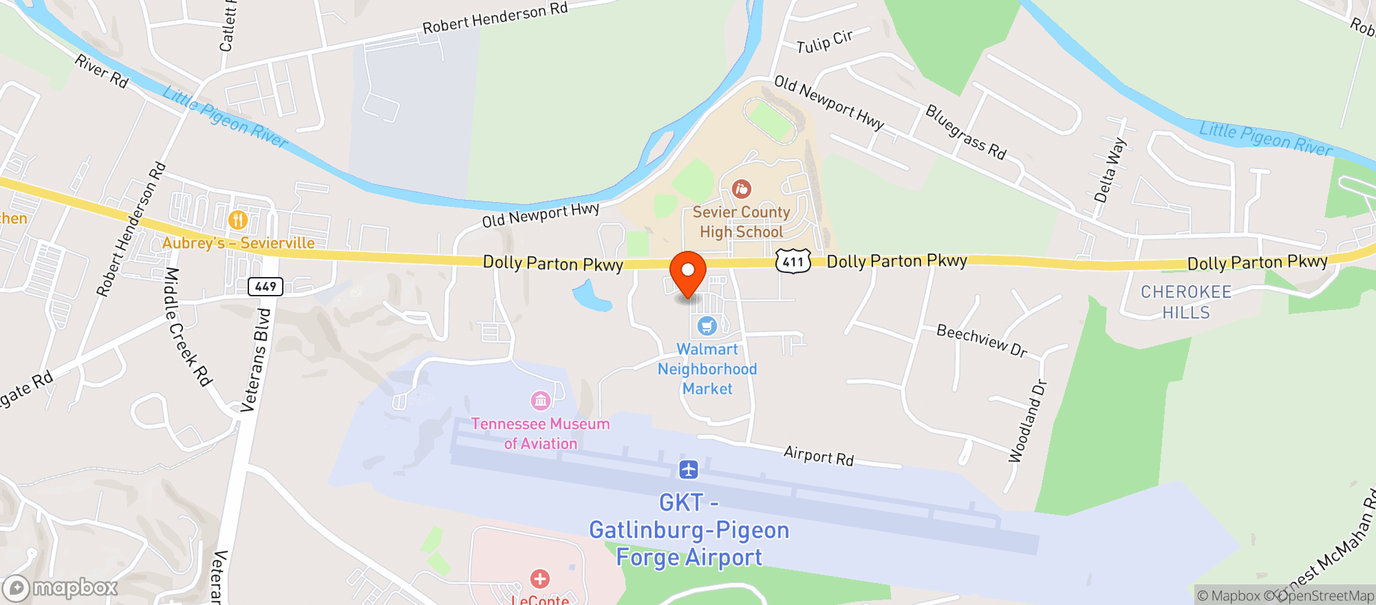 Map showing Walmart Neighborhood Market