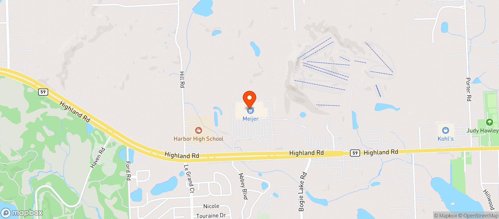 Map showing Meijer