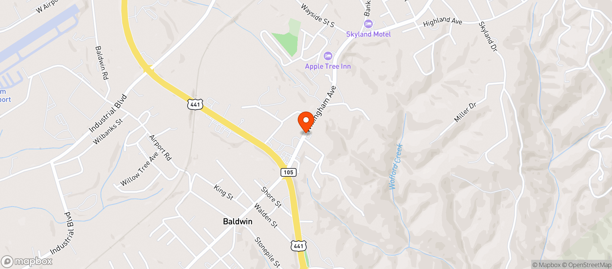 Map showing Baldwin 441 Liquor Store