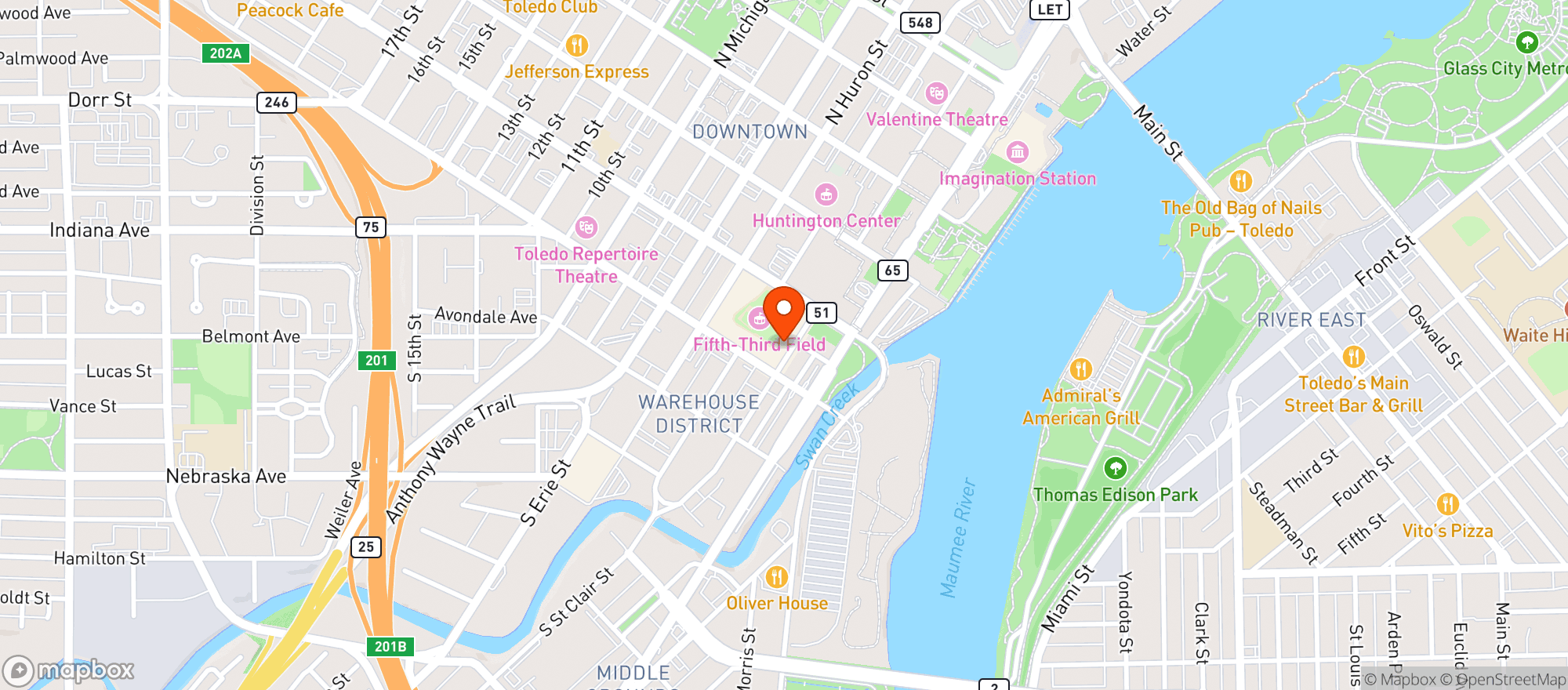 Map showing Frickers