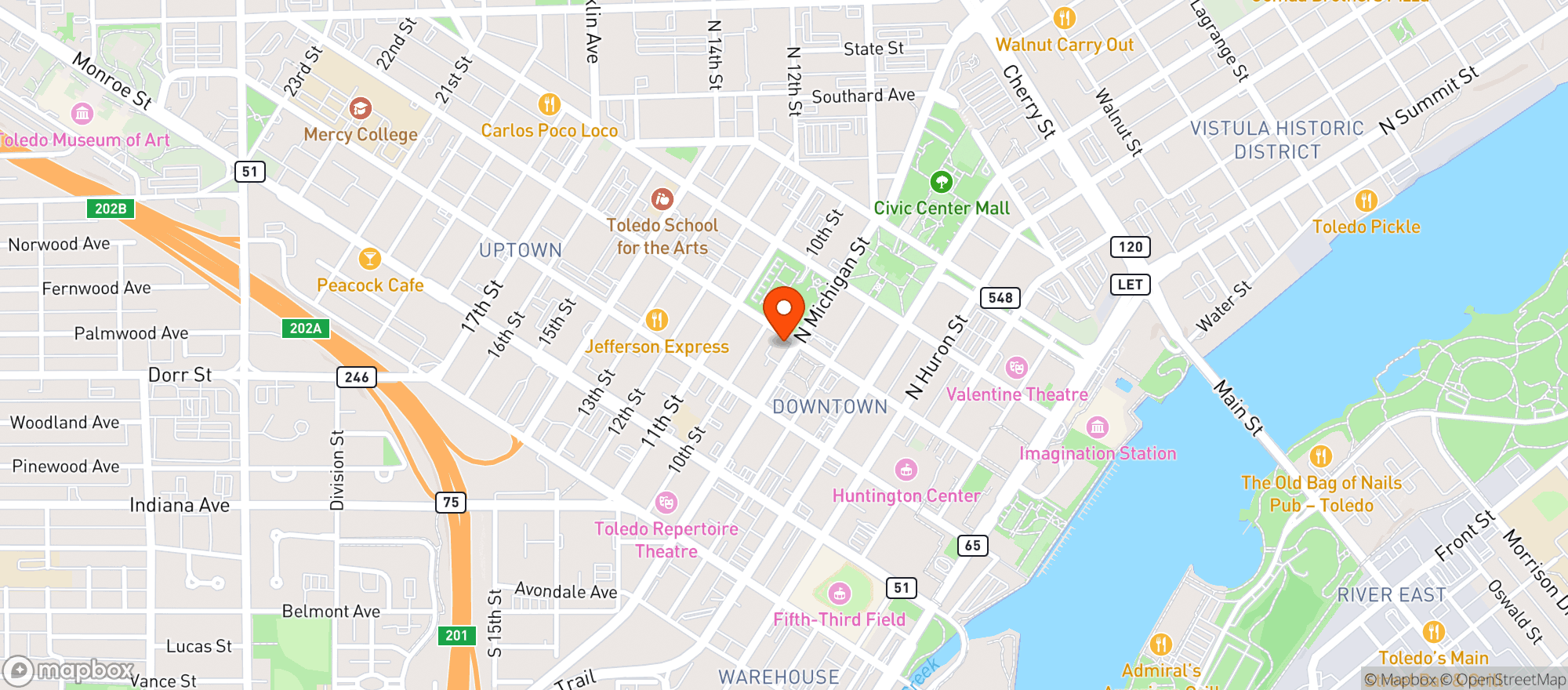 Map showing Madison Market