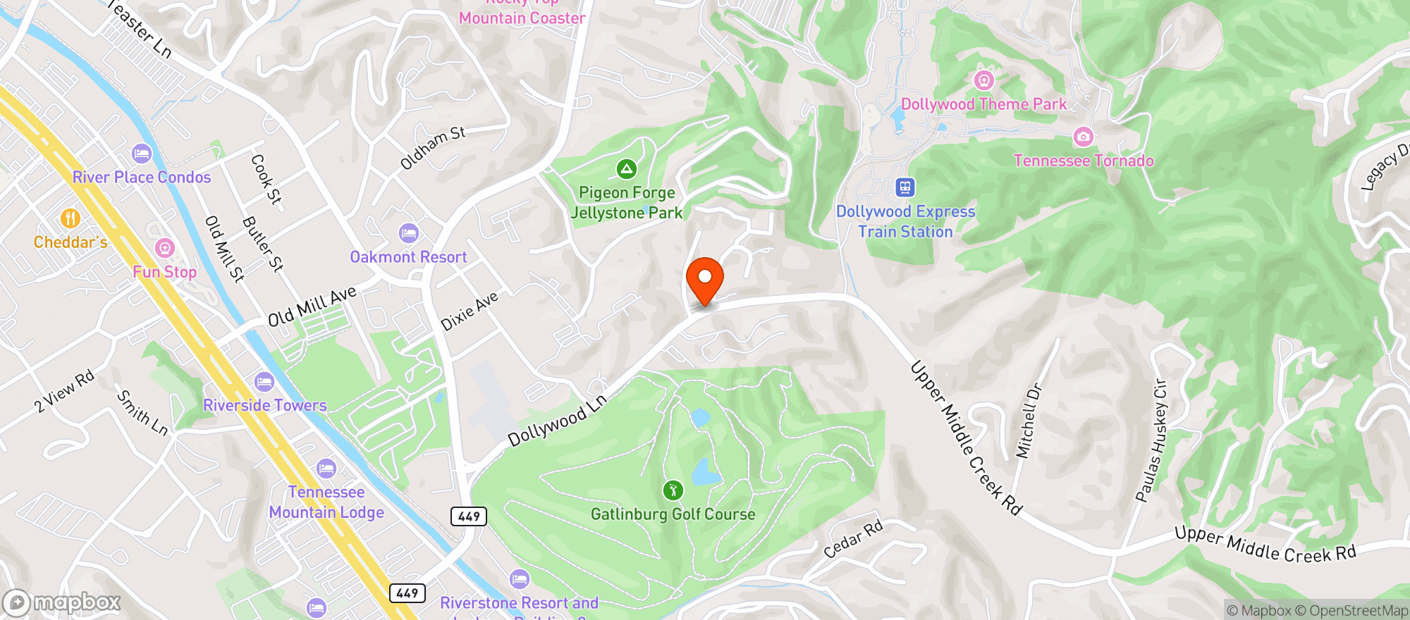 Map showing Old Mountain Market