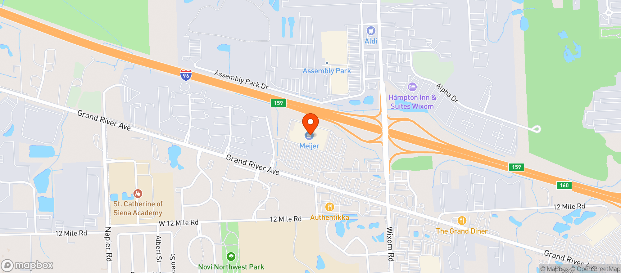 Map showing Meijer