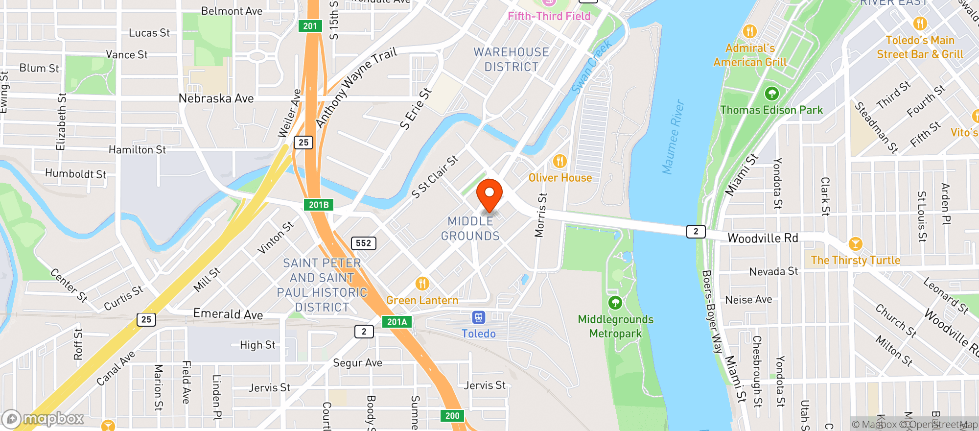 Map showing San Marcos Restaurant