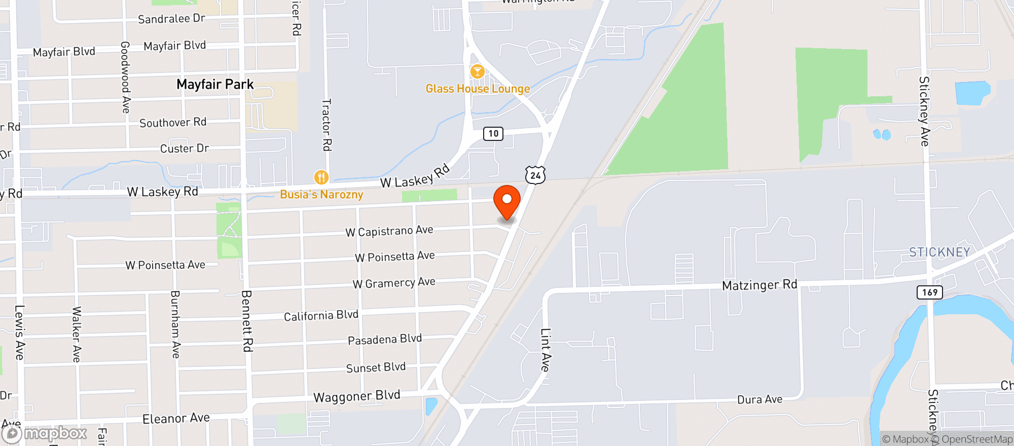Map showing Trot N Charlies