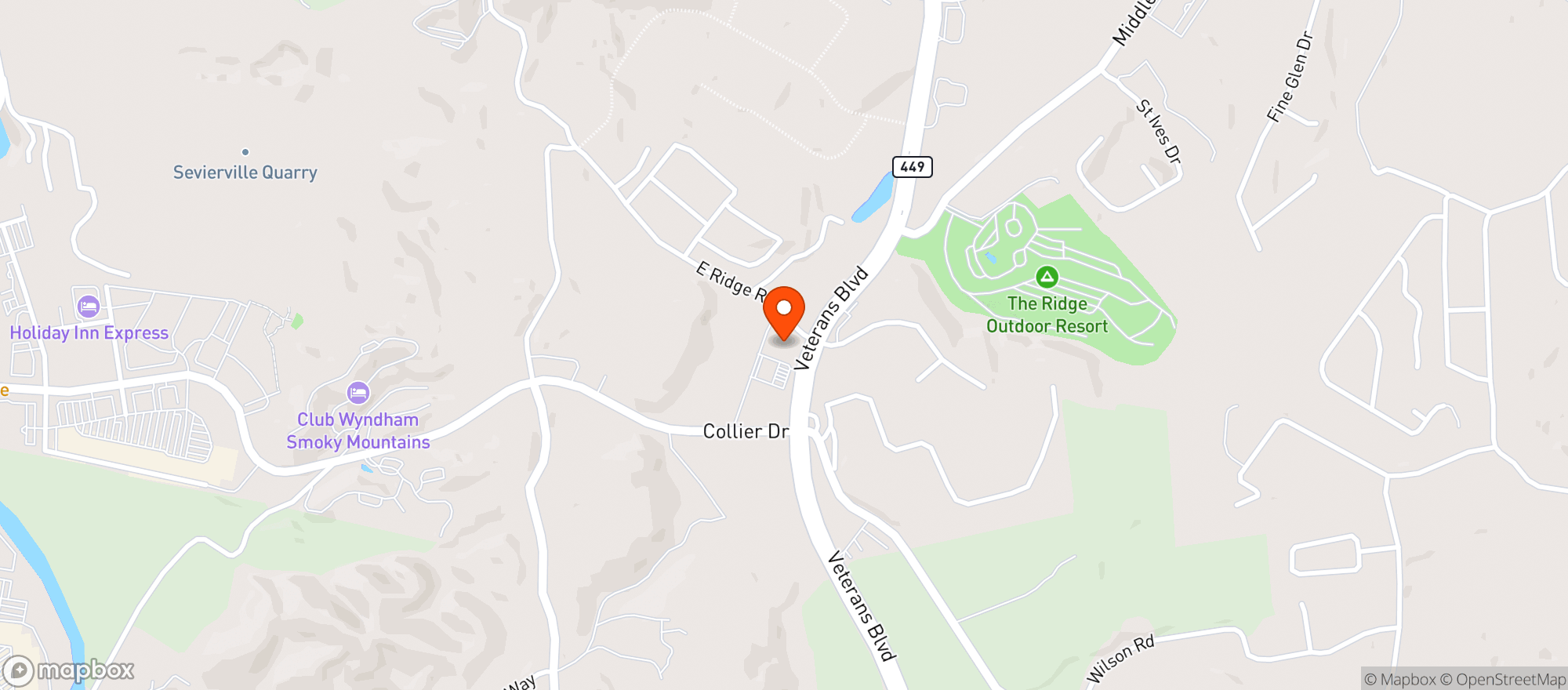 Map showing Sevier Wine & Spirits