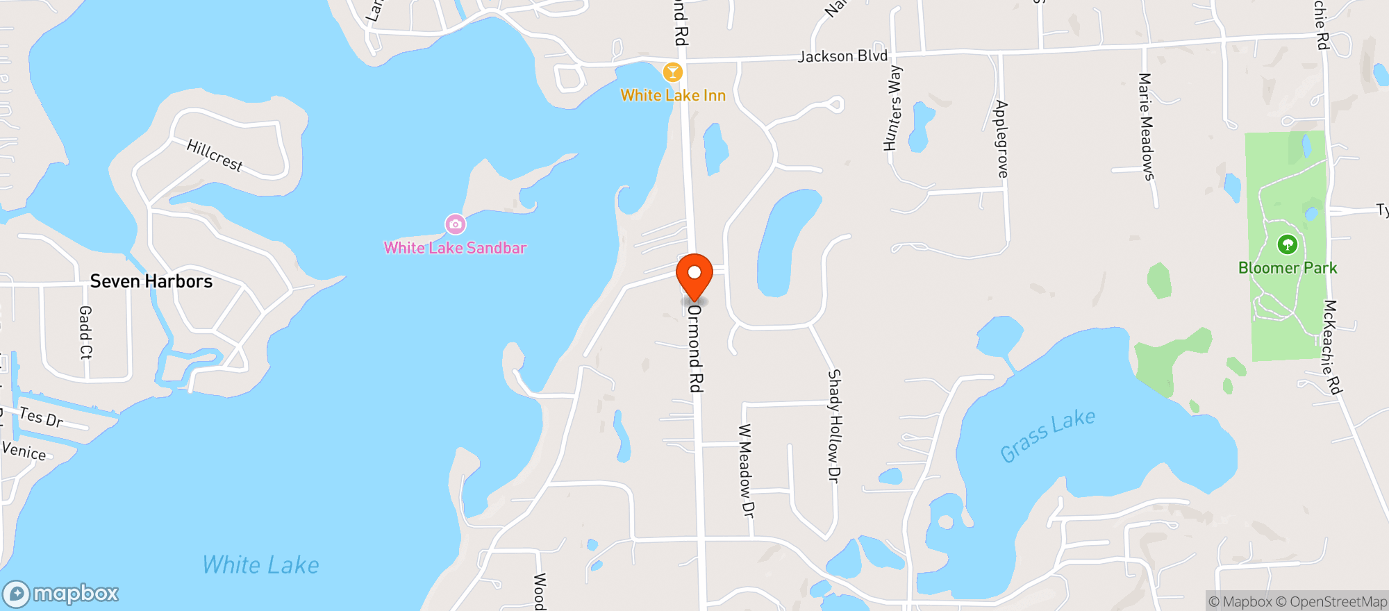 Map showing White Lake Supermarket
