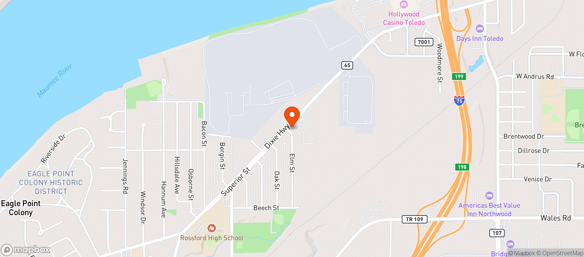 Map showing Billy Vs