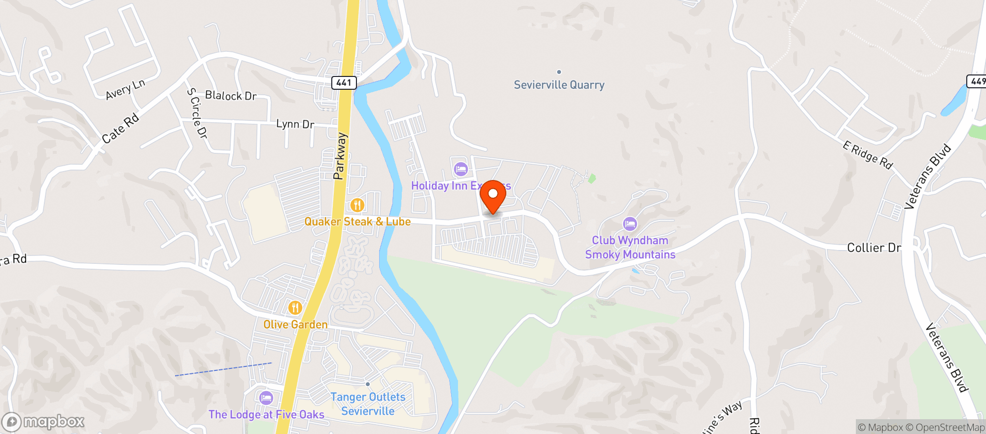 Map showing Texas Roadhouse