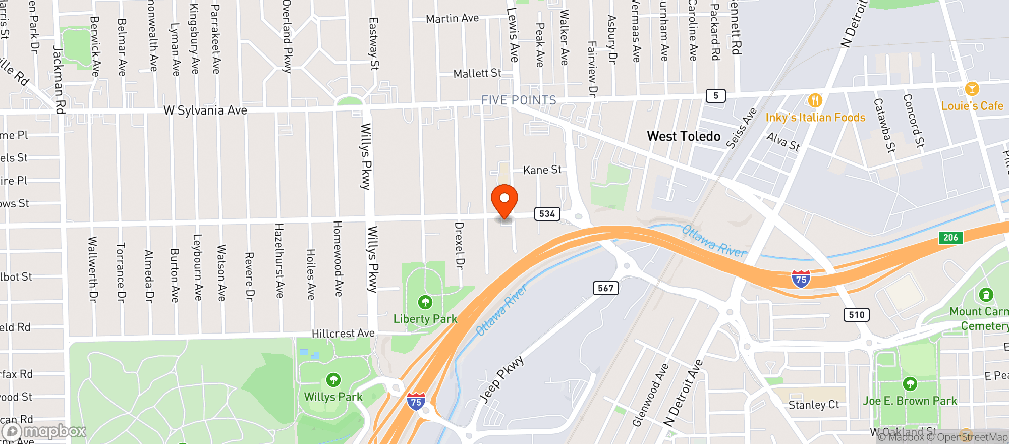 Map showing Berdan Mini Mart