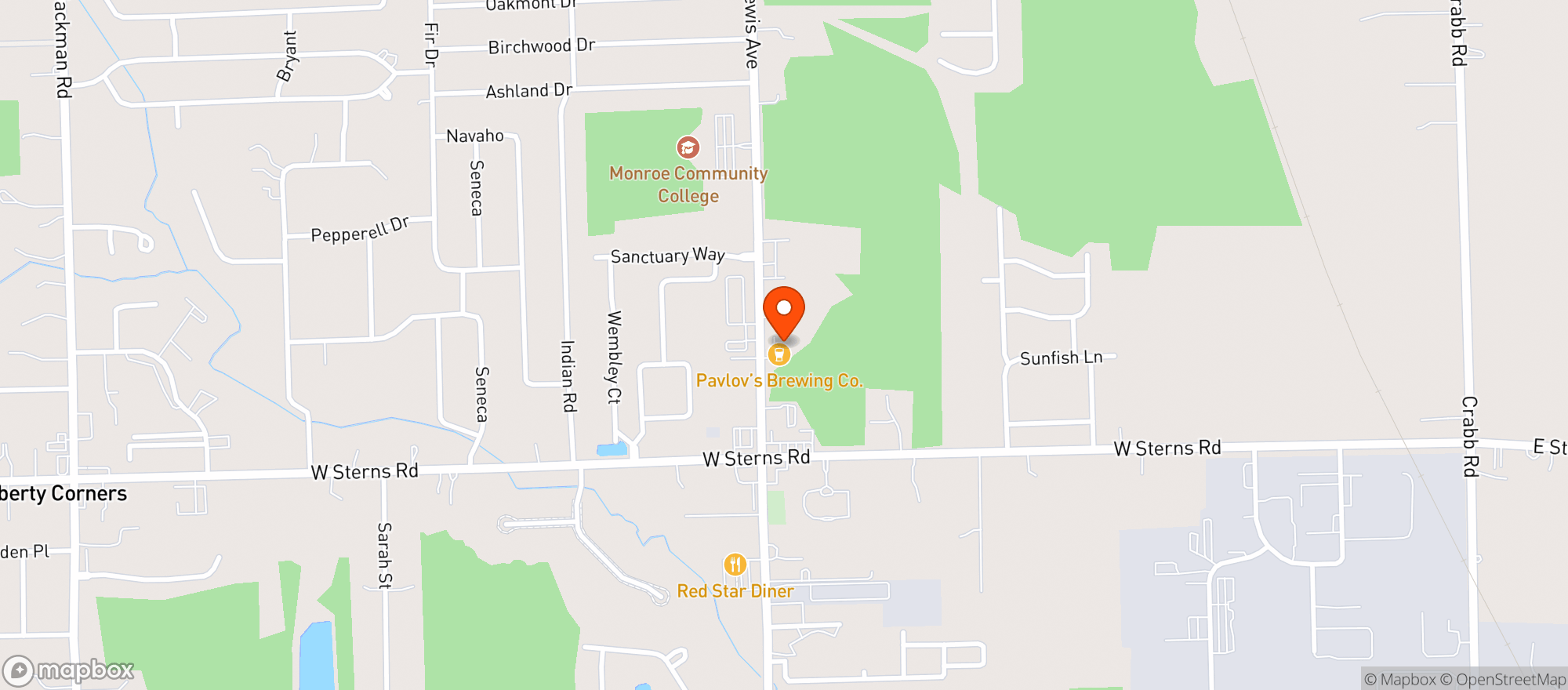 Map showing Pavlovs Brewing Co