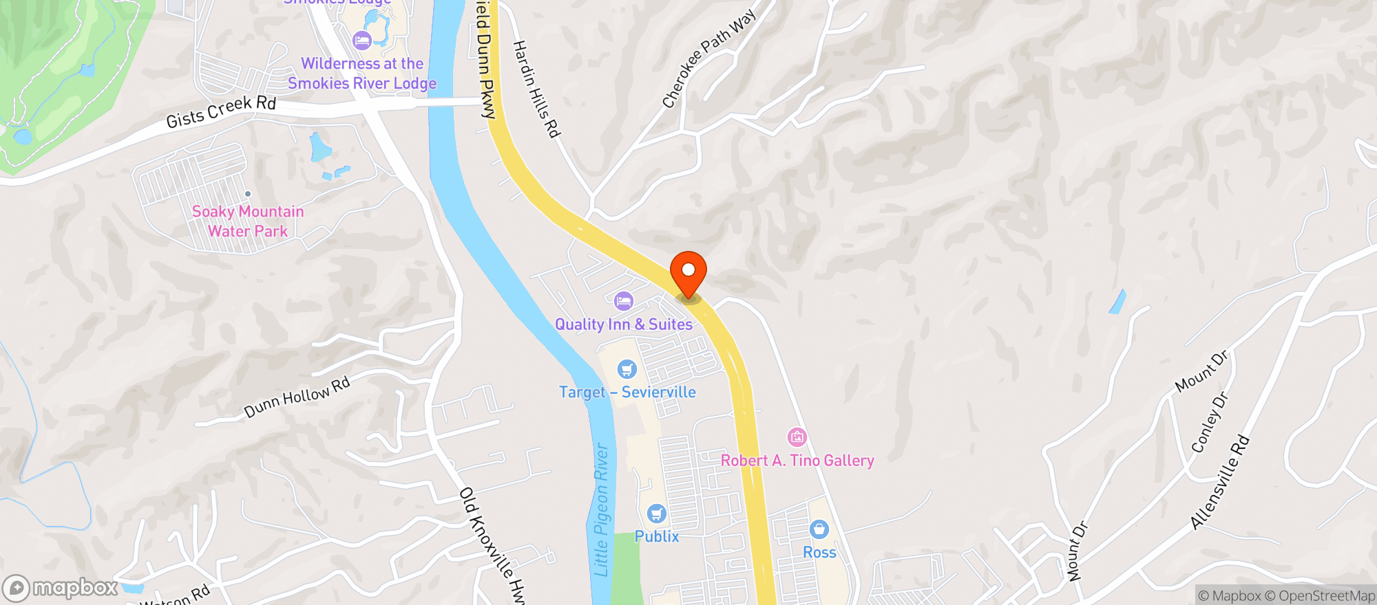 Map showing Target