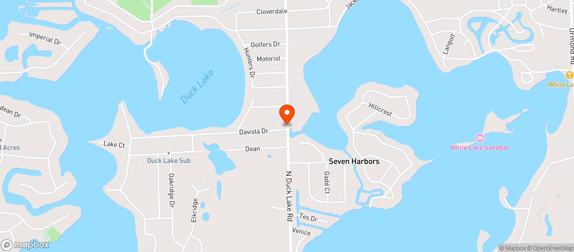 Map showing Duck Lake Grocery