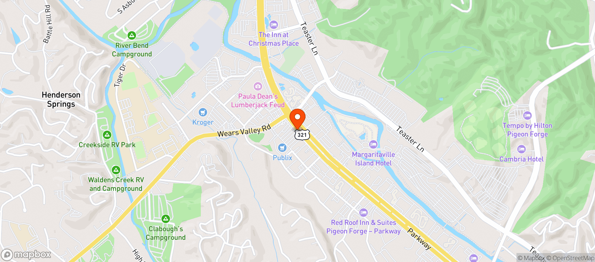 Map showing Publix Super Market
