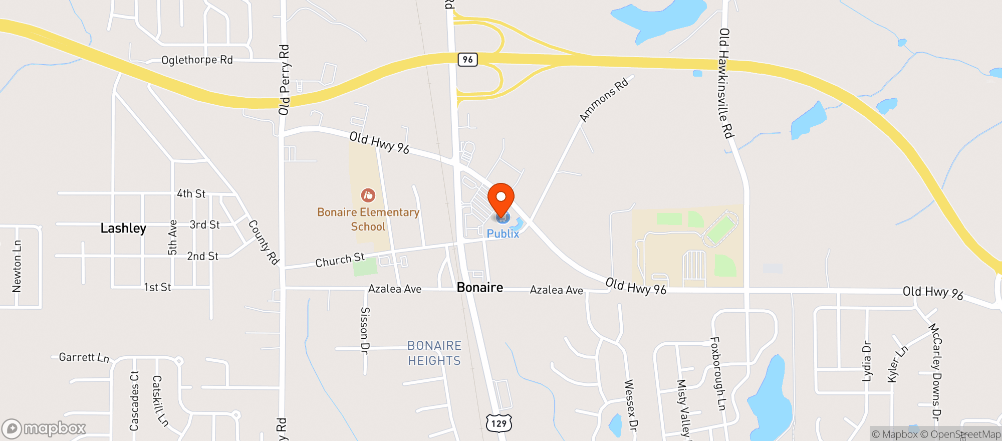Map showing Publix