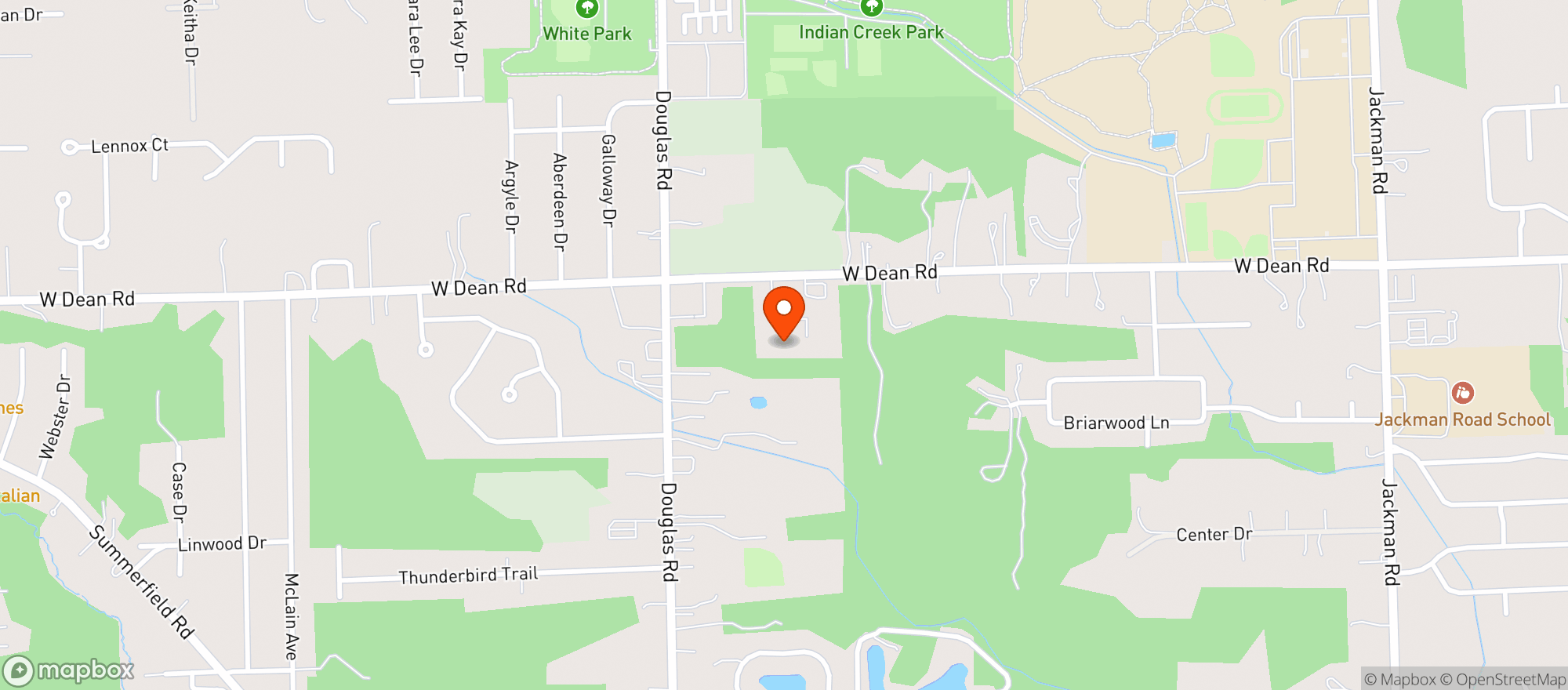 Map showing Forestview Lanes