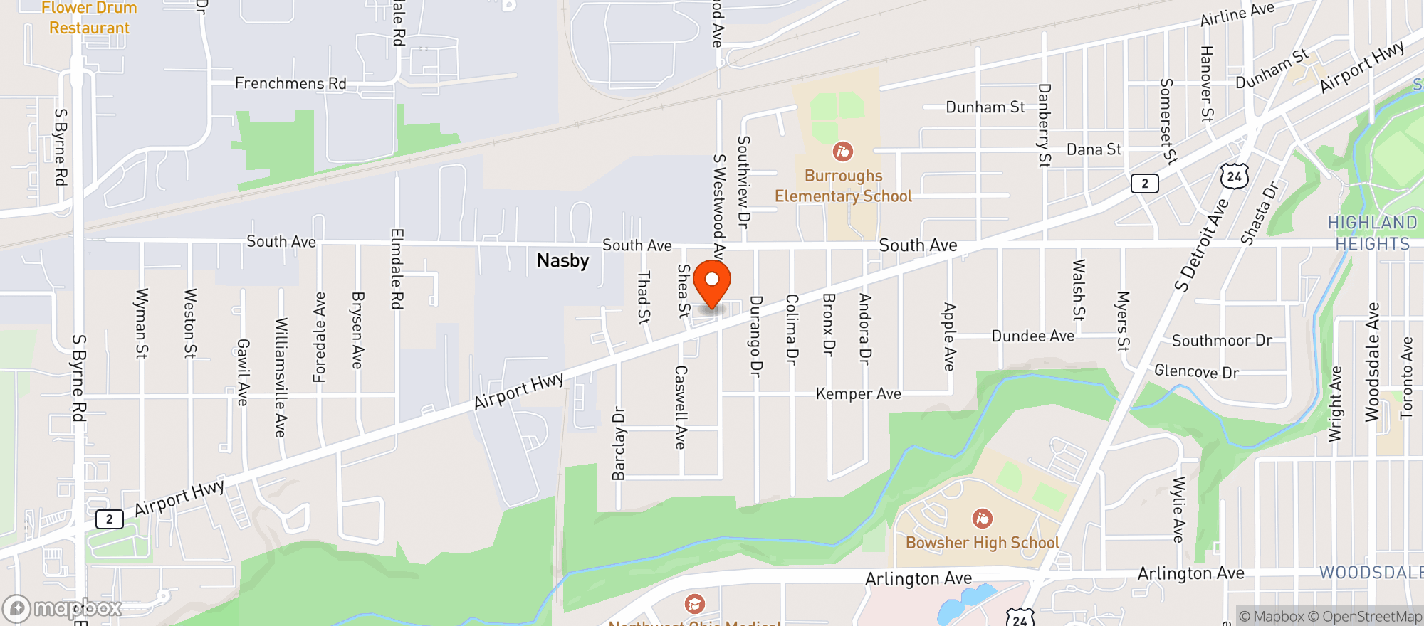 Map showing The Recovery Room
