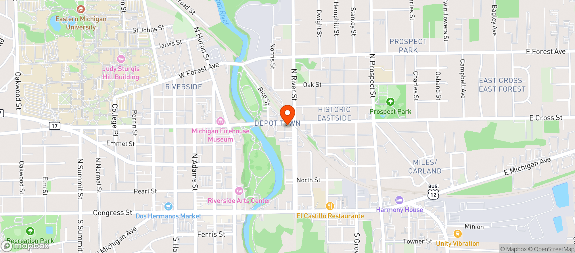 Map showing Wax Bar